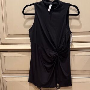 SPANX Black Sleeveless Twist-Front Tunic
